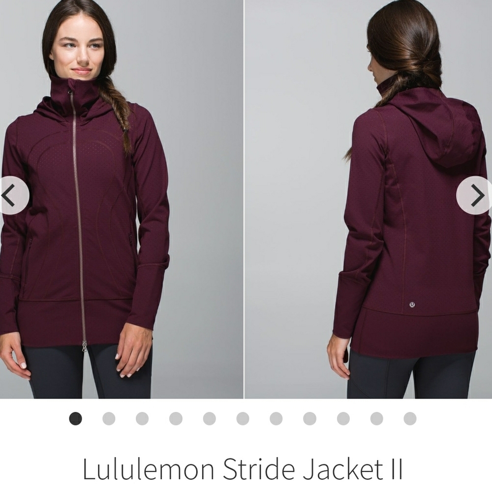 Lululemon Stride Jacket II Luon  sz-4 Bordeaux Drama Color